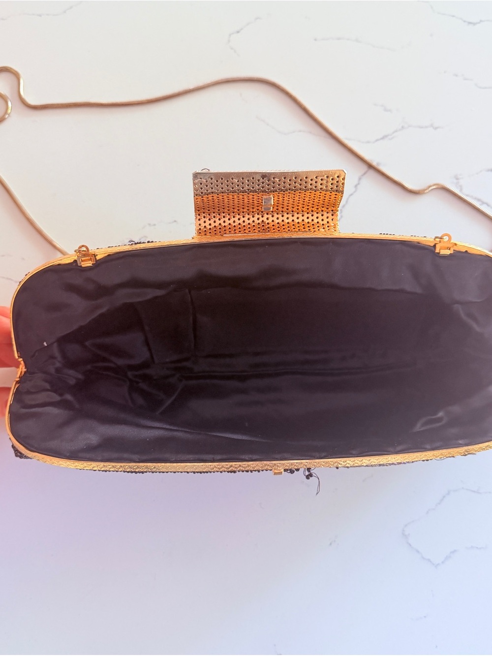 Vintage Beaded Peacock Evening Clutch Purse Art Deco Floral Bag Black Pink Gold - Picture 4 of 9